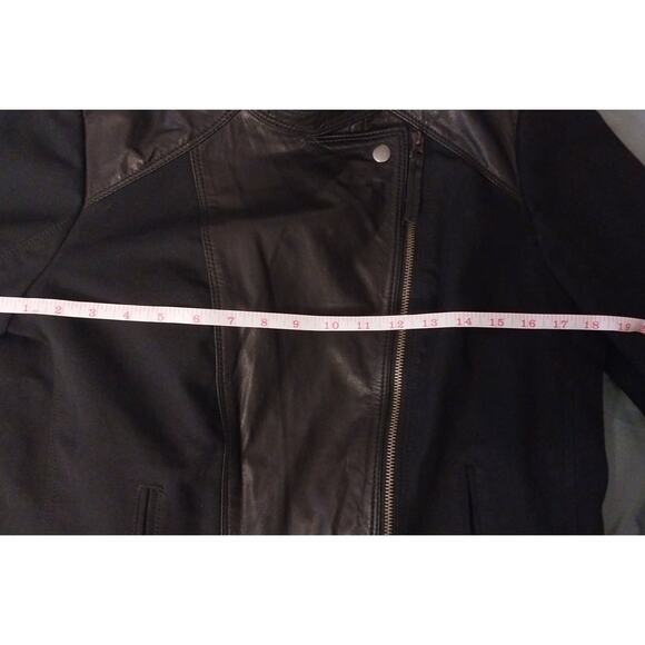 Lucky Brand Edgy Women’s Black Zip Up Moto Jacket Size Large Style 7W30594C170 - Picture 5 of 13
